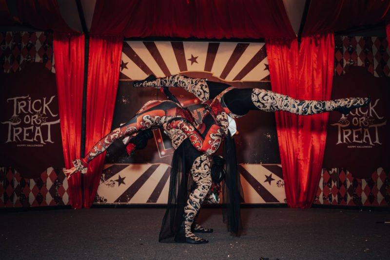 People Performing a Contortion Act